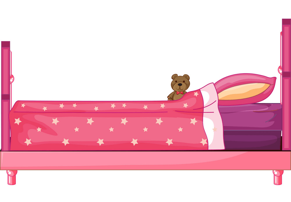Lovely Pink Bed clipart