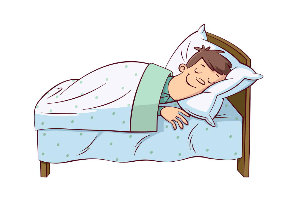 Man on Bed clipart transparent