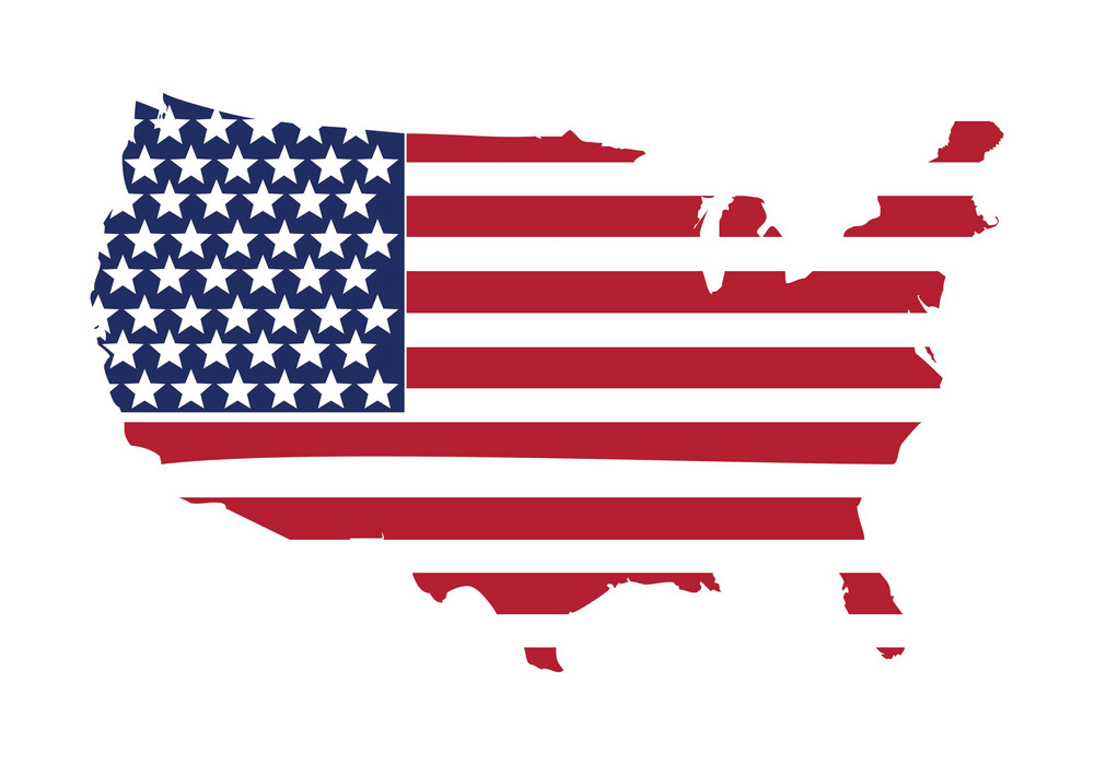 Map American Flag clipart