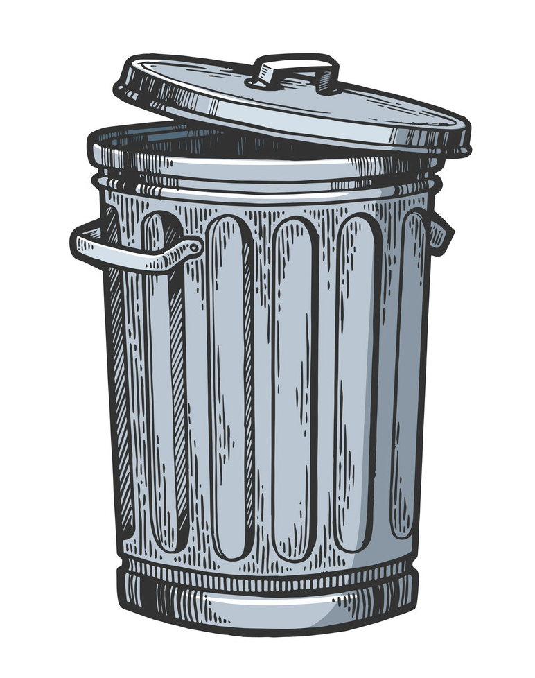 Metal Trash Can clipart 1