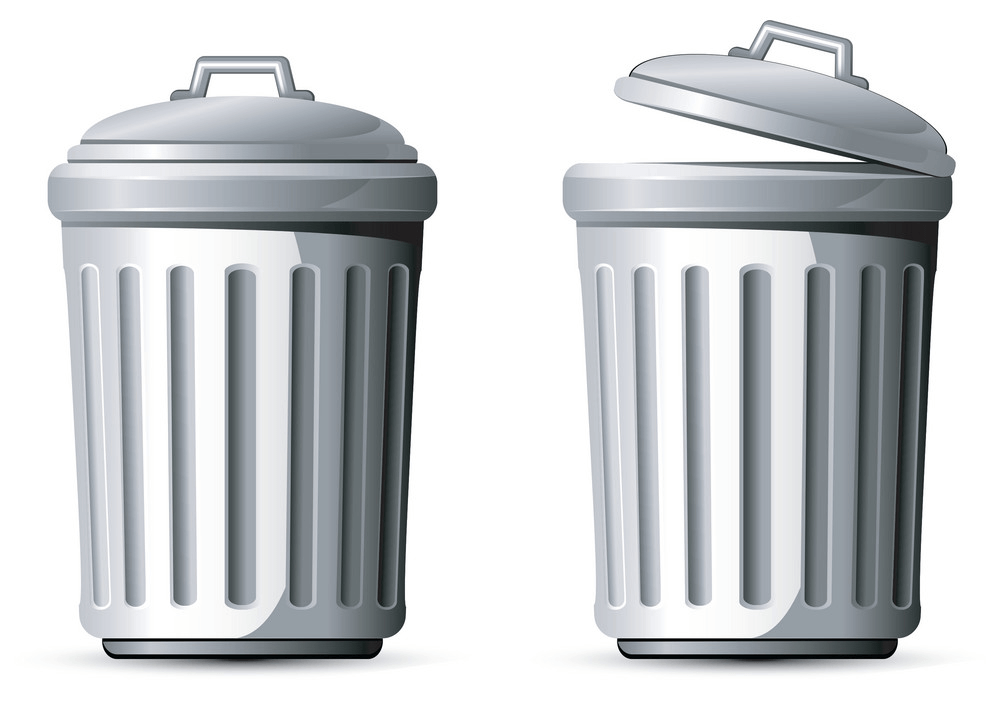 Metal Trash Can clipart