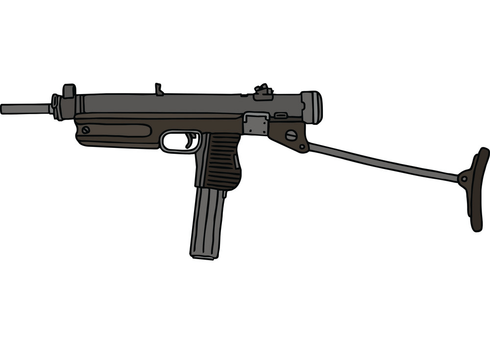 Old Small Automatic Gun clipart