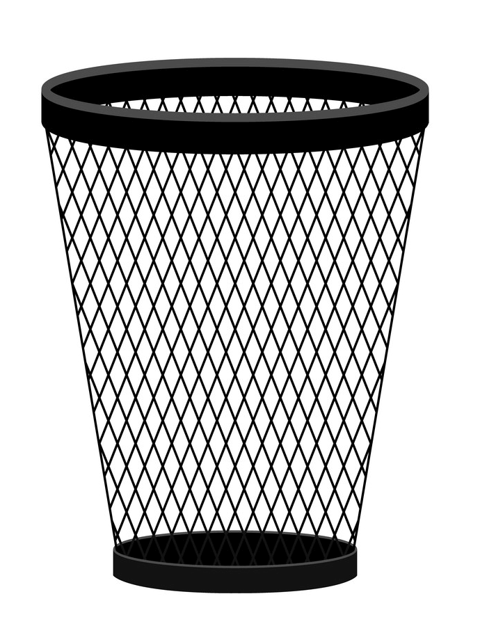 Paper Trash Can clipart