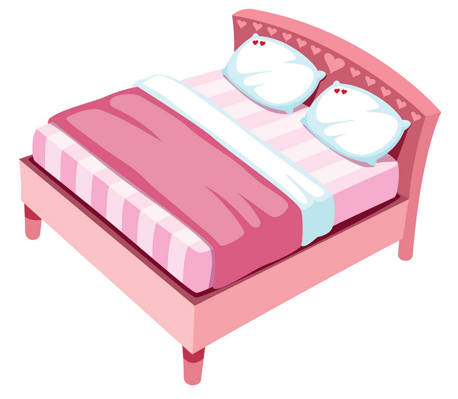 Pink Bed clipart
