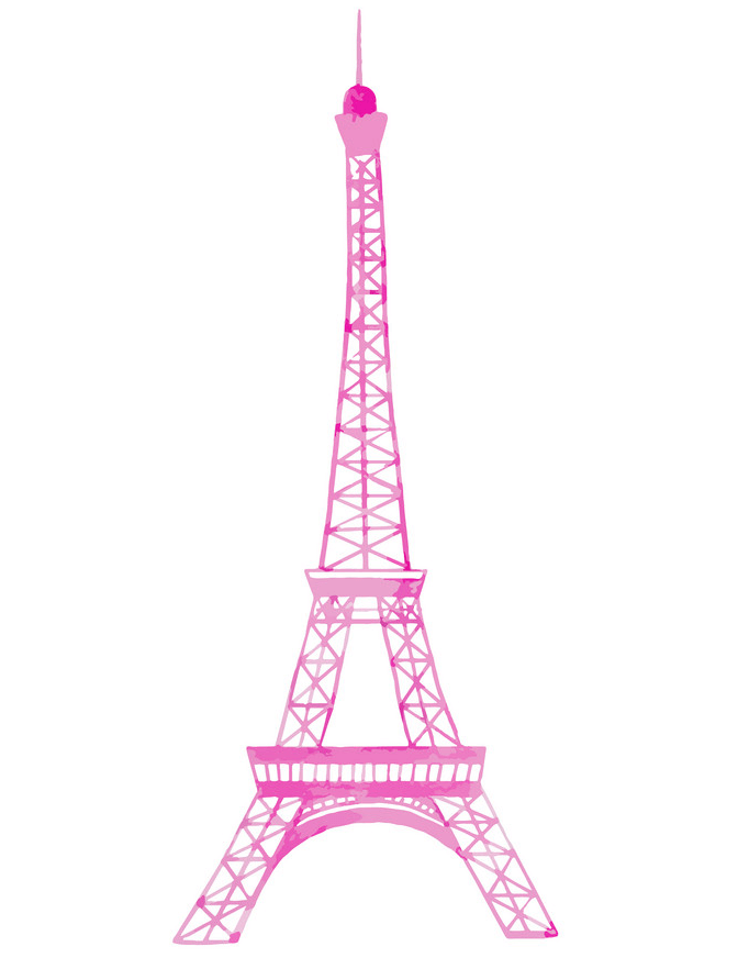 Pink Eiffel Tower clipart