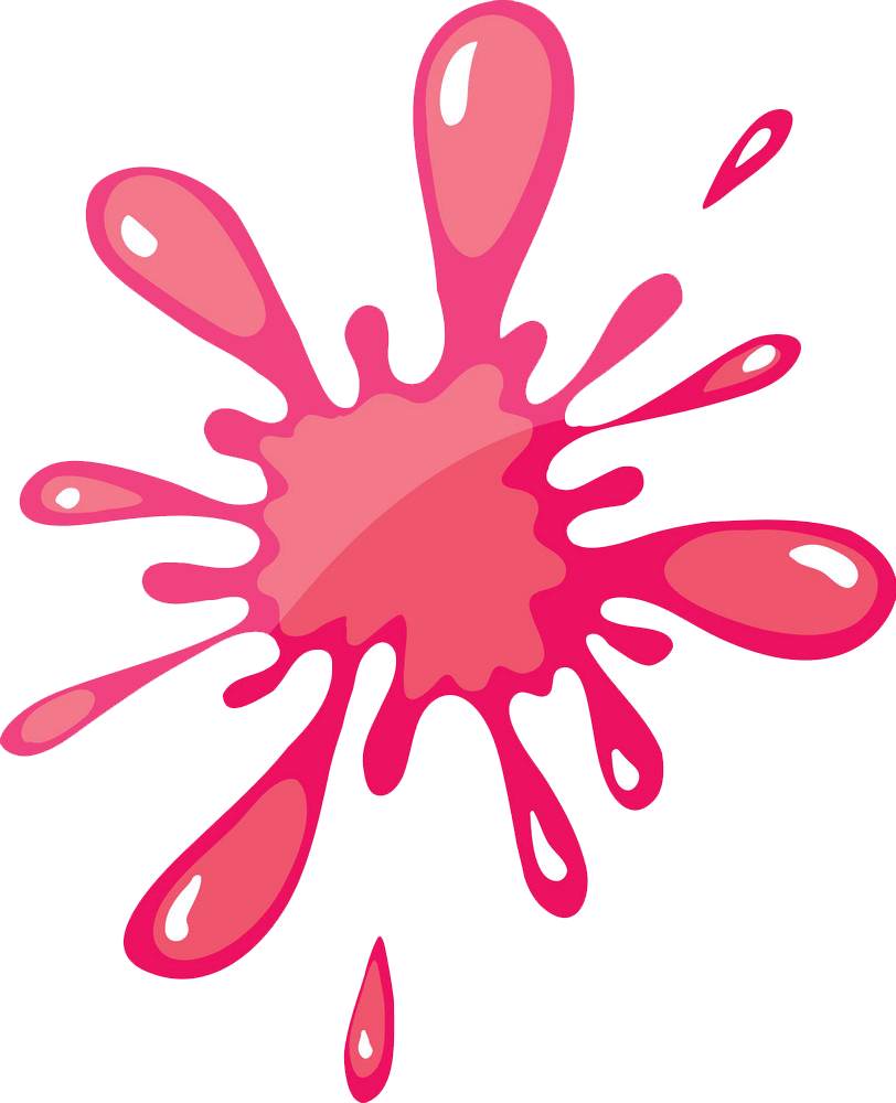 Pink Paint Splatter clipart transparent