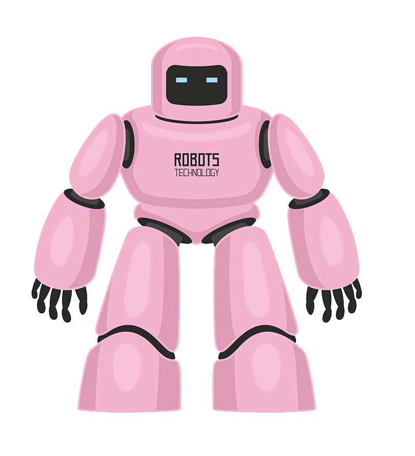 Pink Robot clipart transparent