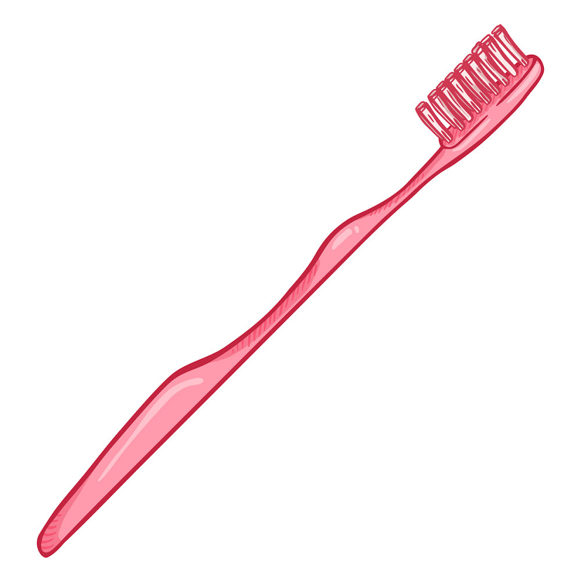 Pink Toothbrush clipart