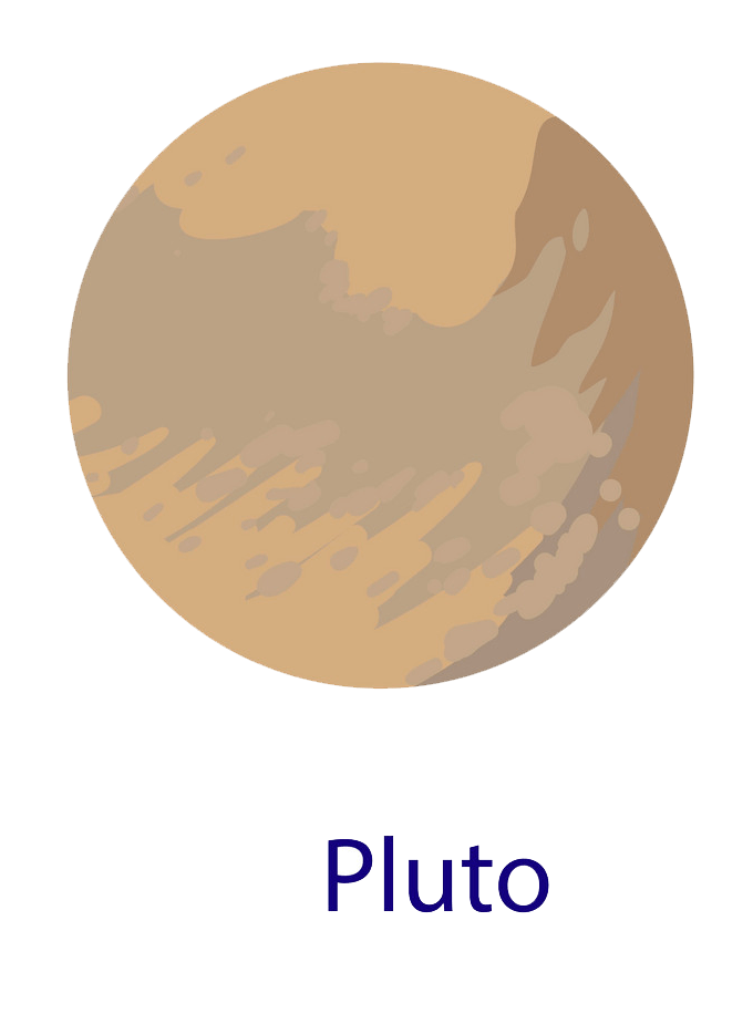 Planet Pluto clipart transparent