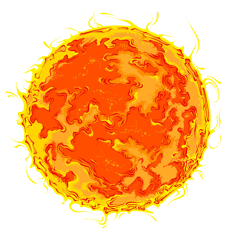Planet Sun clipart transparent