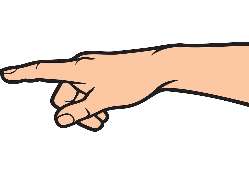 Pointing Hand clipart transparent