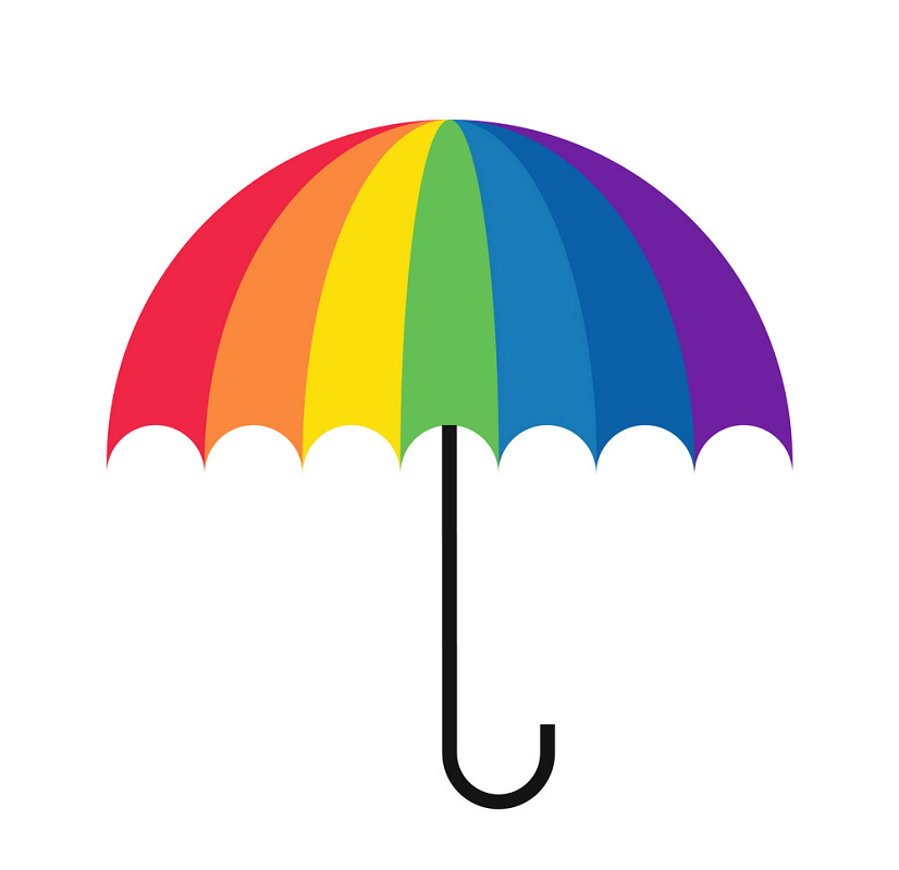 Rainbow Umbrella clipart