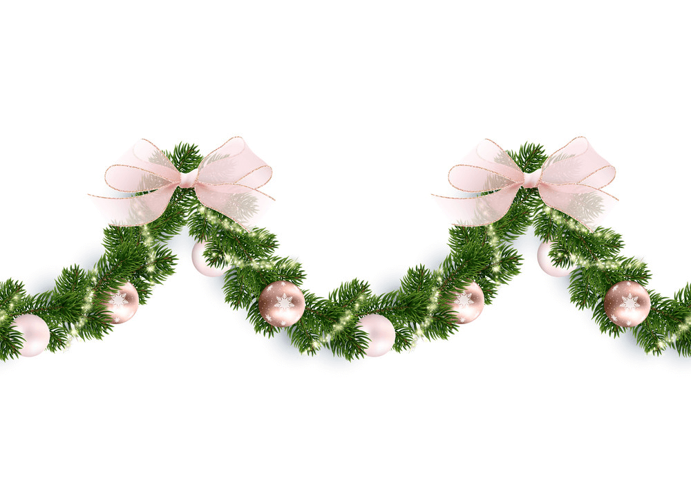 Realistic Christmas Garland clipart