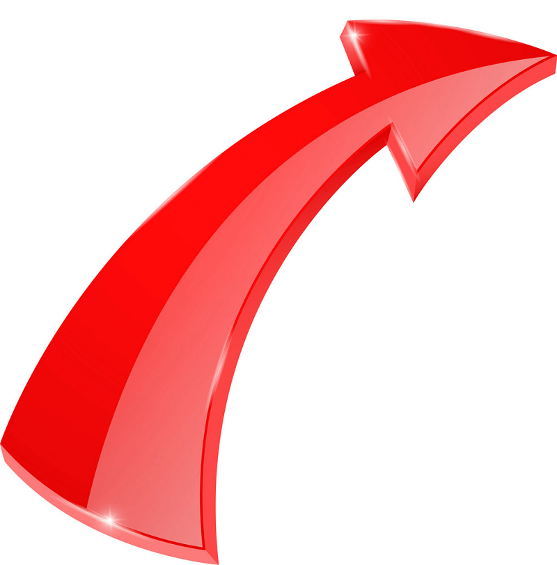 Red 3D Arrow clipart