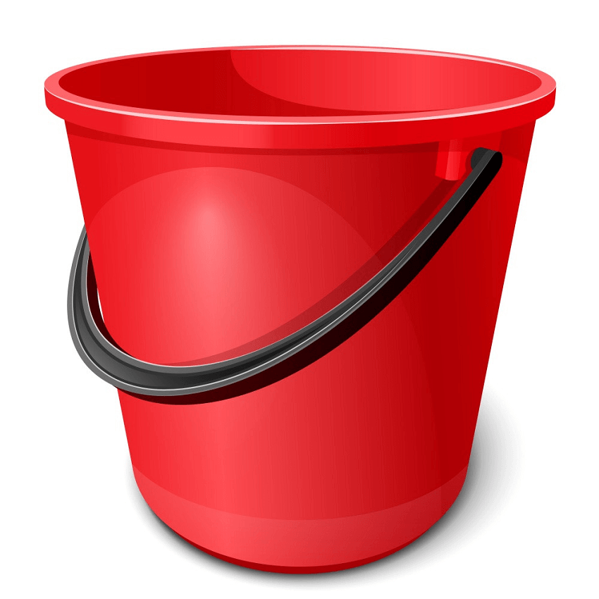 Red Bucket clipart