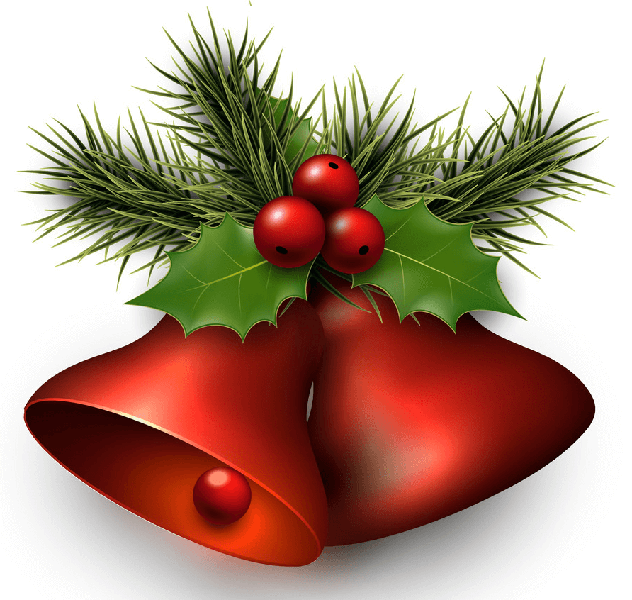 Red Christmas Bells clipart