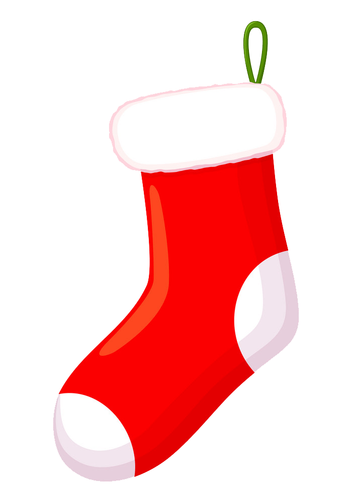 Red Christmas Stocking clipart transparent
