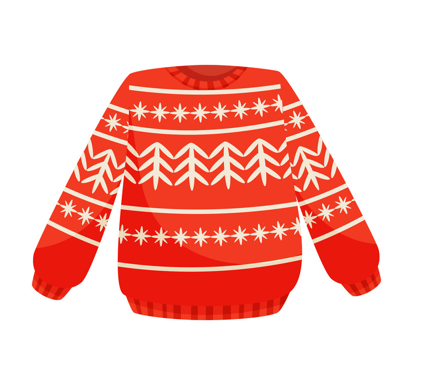 Red Christmas Sweater clipart