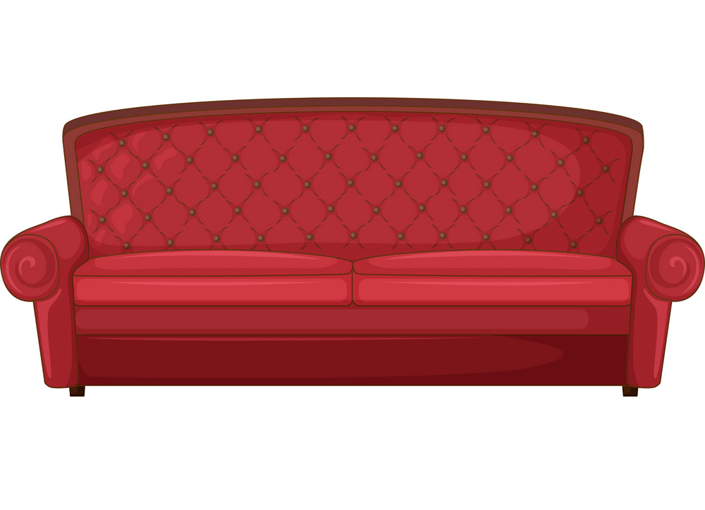 Red Couch clipart