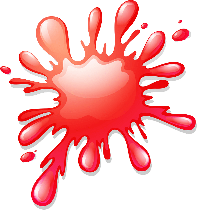 Red Paint Splatter clipart transparent