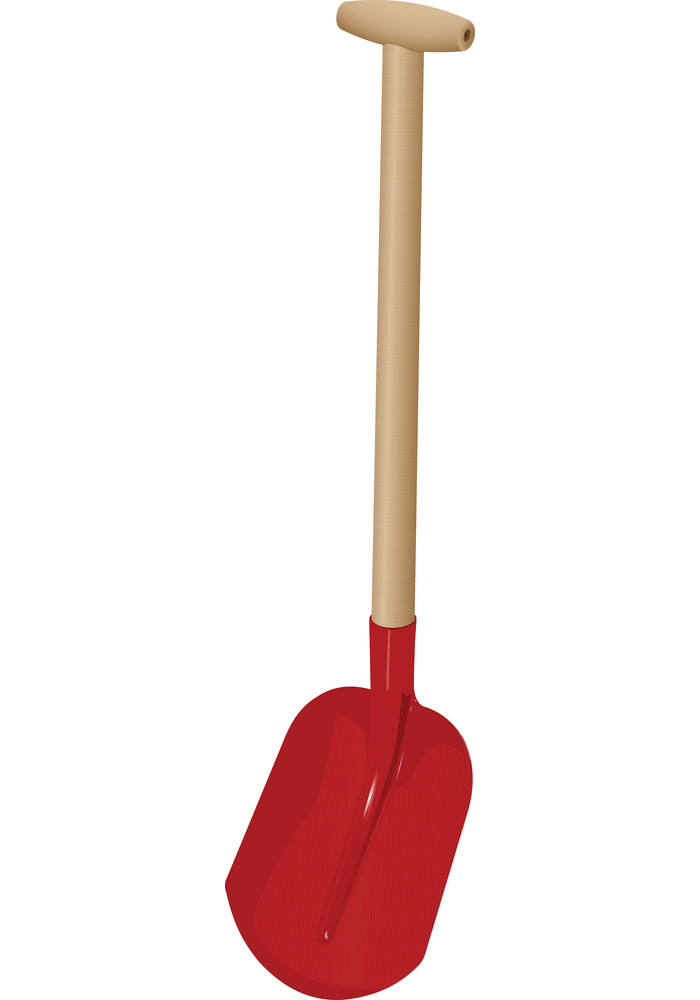 Red Shovel clipart