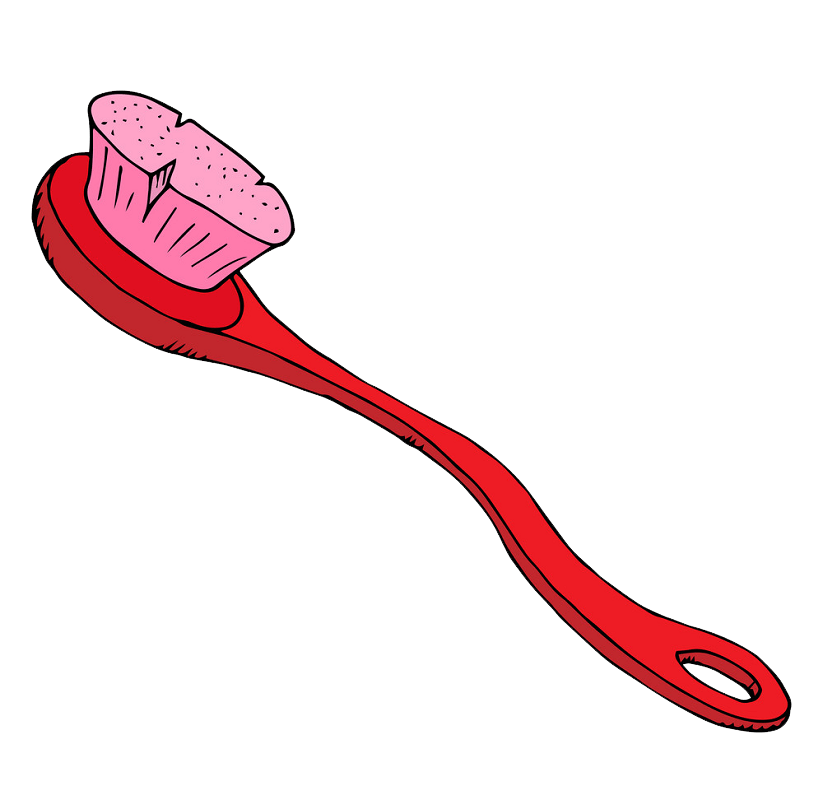 Red Toothbrush clipart transparent