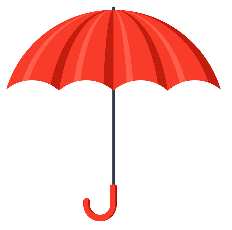 Red Umbrella clipart transparent 1