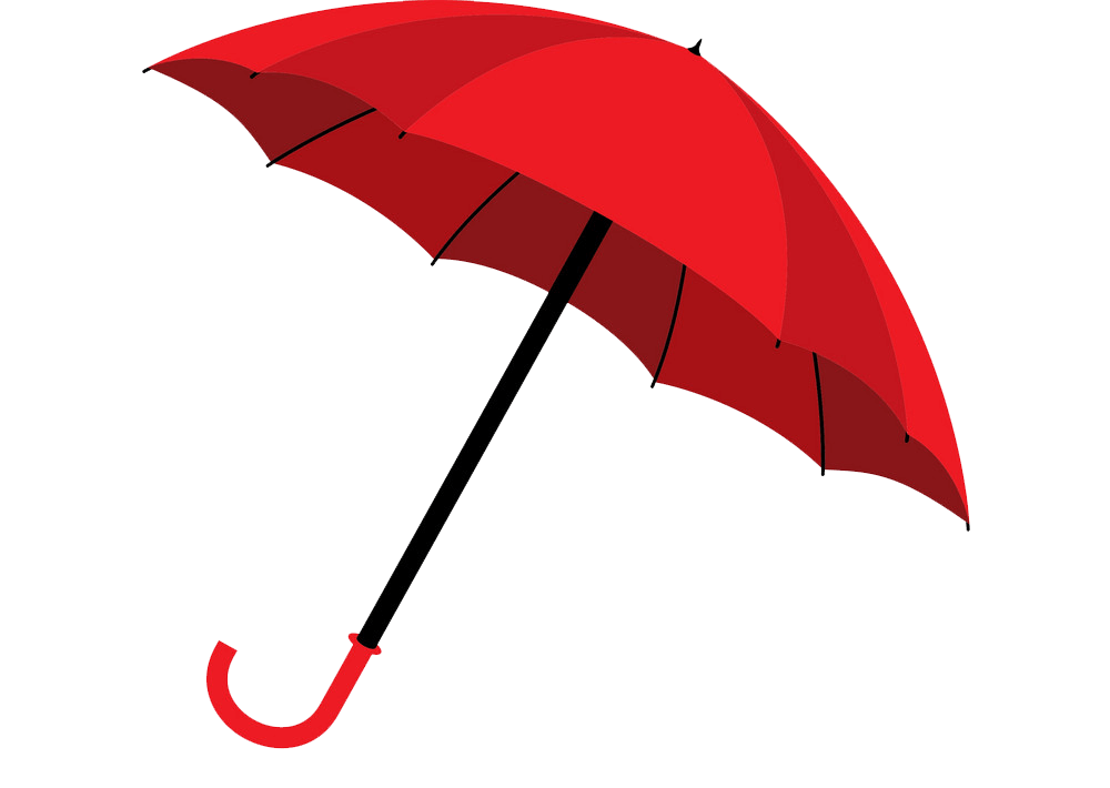 Red Umbrella clipart transparent
