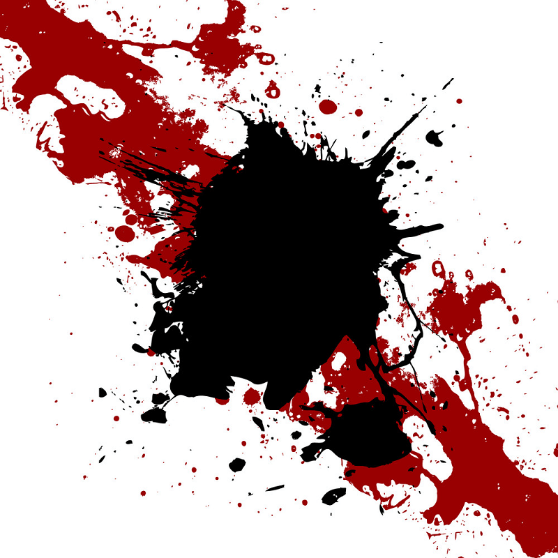 Red and Black Paint Splatter clipart