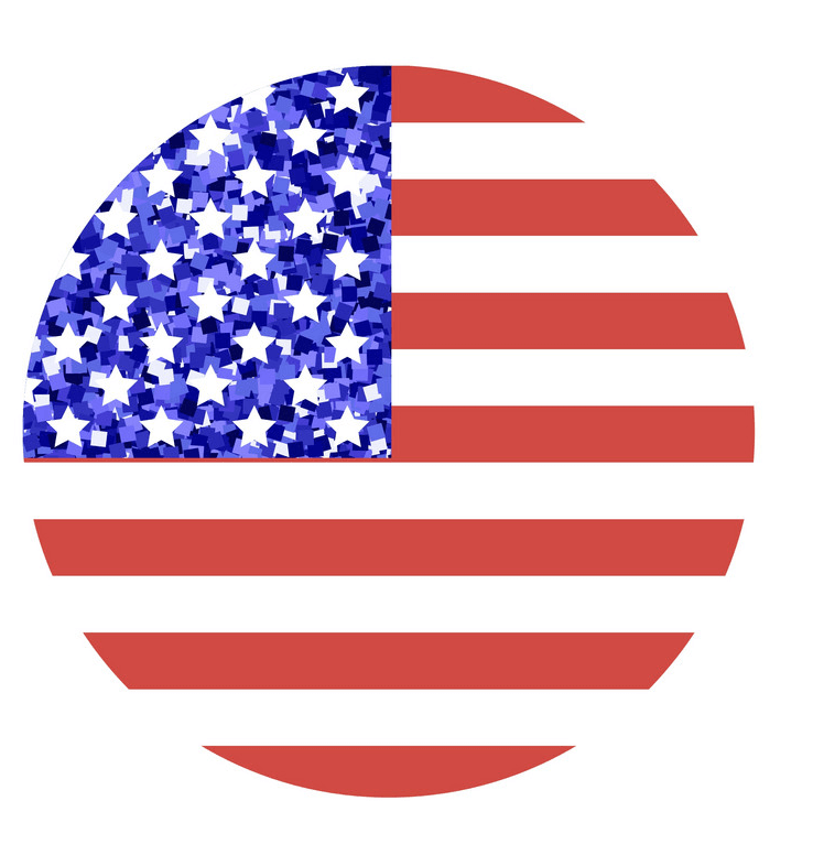Round American Flag clipart