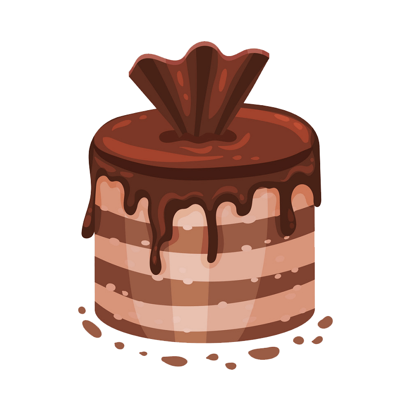 Round Chocolate Cake clipart transparent