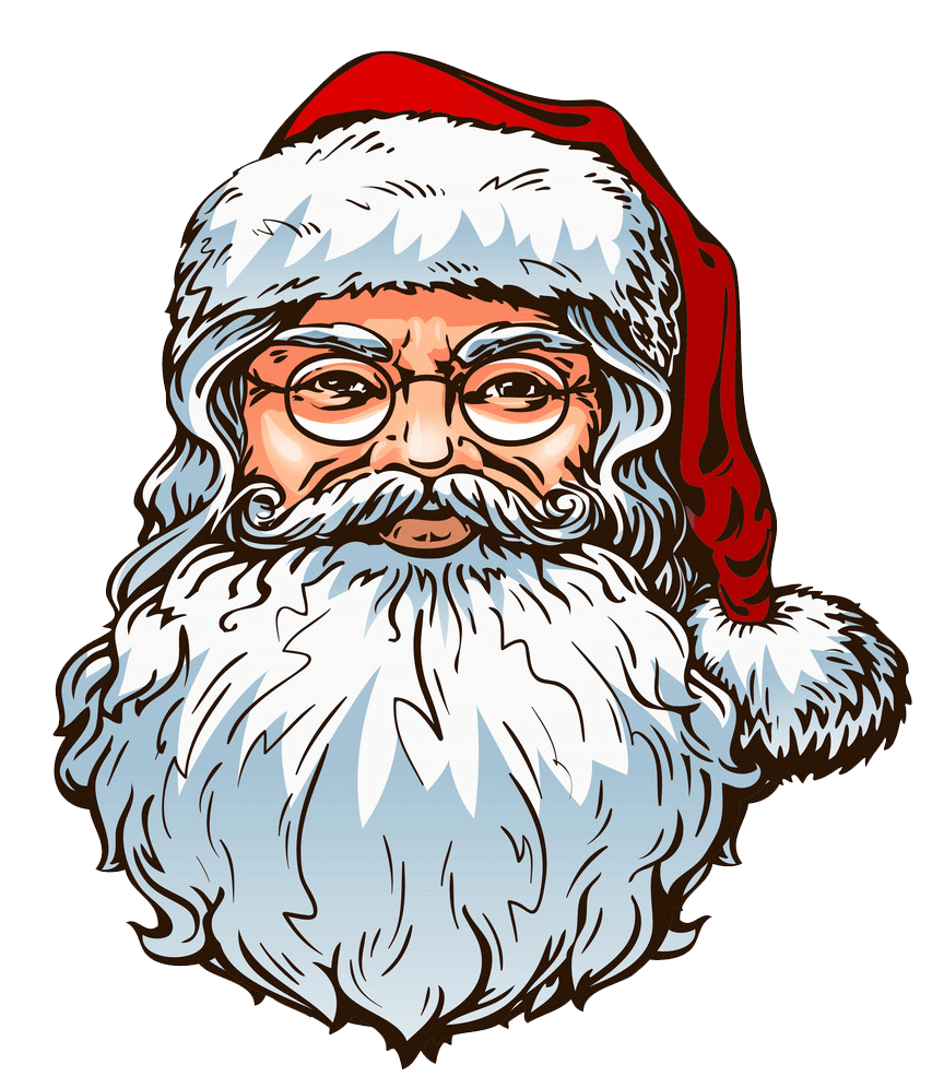 Santa Claus Portrait clipart transparent