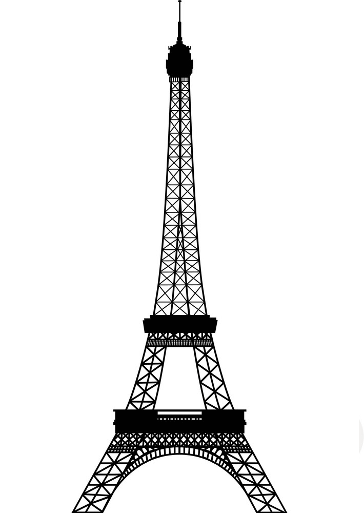 Silhouette Eiffel Tower clipart