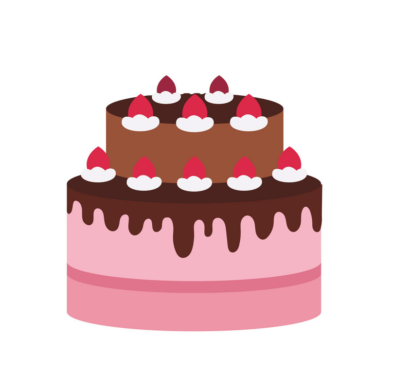 Simple Birthday Cake clipart