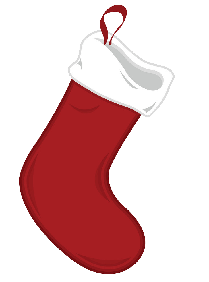 Simple Christmas Stocking clipart transparent
