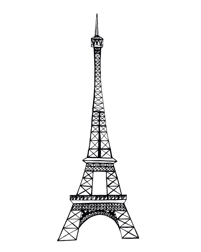 Simple Eiffel Tower clipart 1