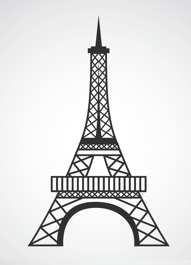 Simple Eiffel Tower clipart