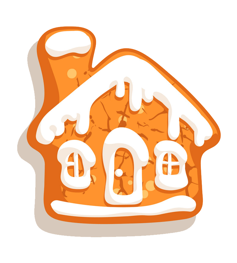 Simple Gingerbread House clipart transparent