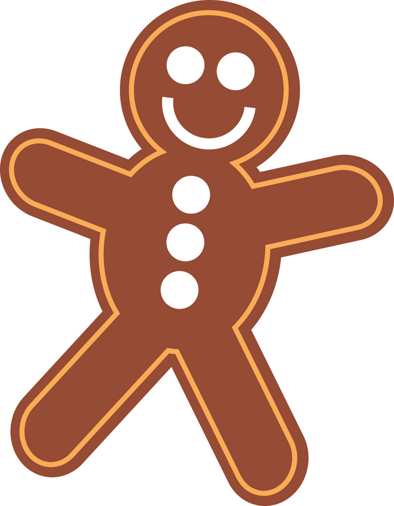 Simple Gingerbread Man clipart