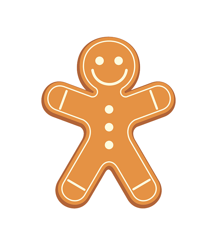 Simple Gingerbread Man transparent
