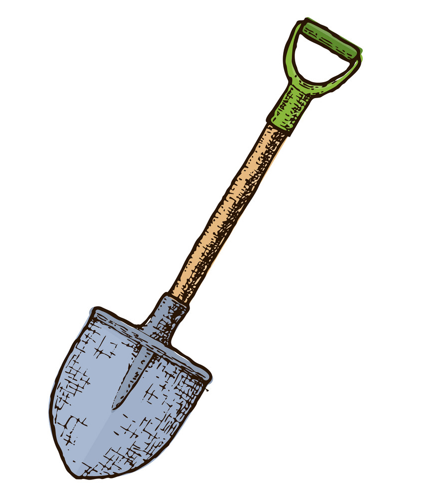 Sketch Garden Shovel clipart