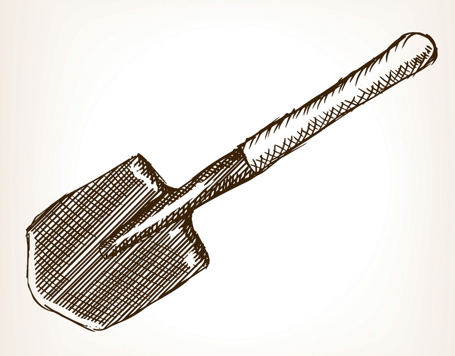 Sketch Shovel clipart