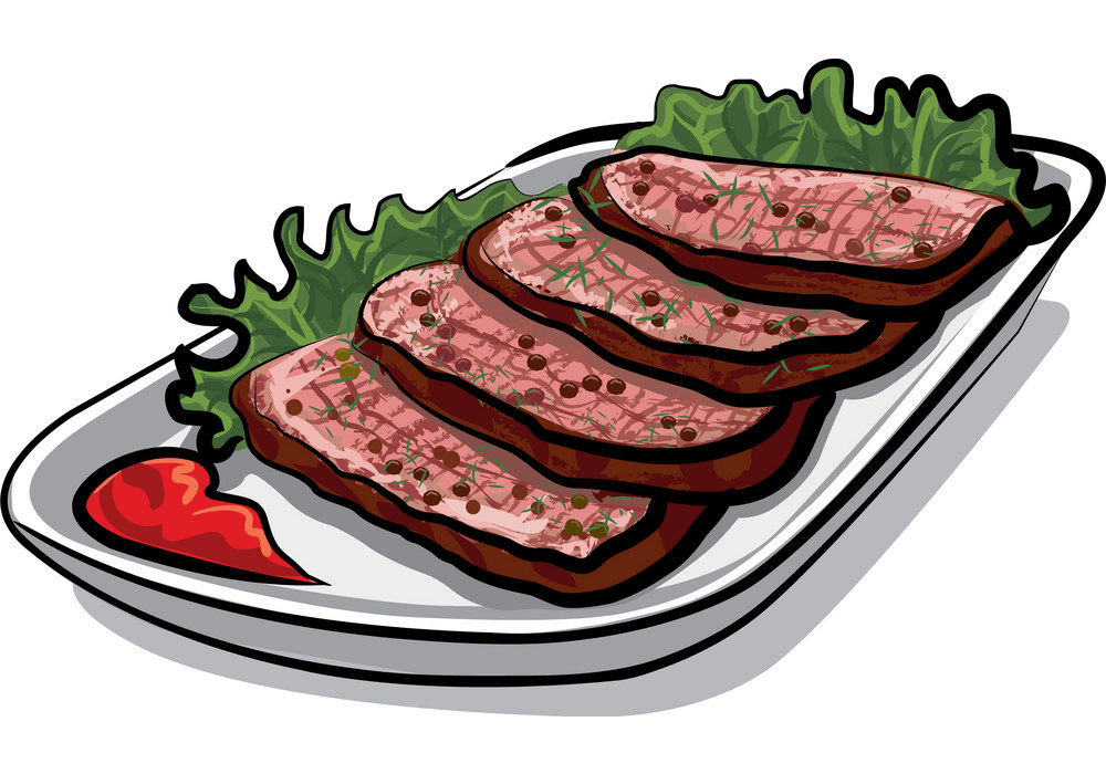 Sliced Steak clipart