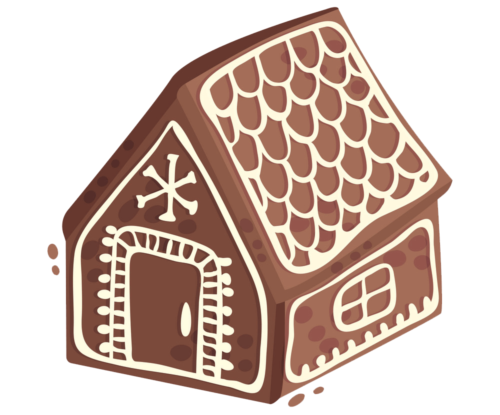Small Gingerbread House clipart transparent