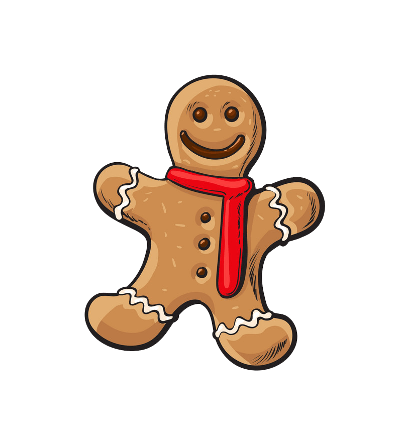 Small Gingerbread Man clipart transparent