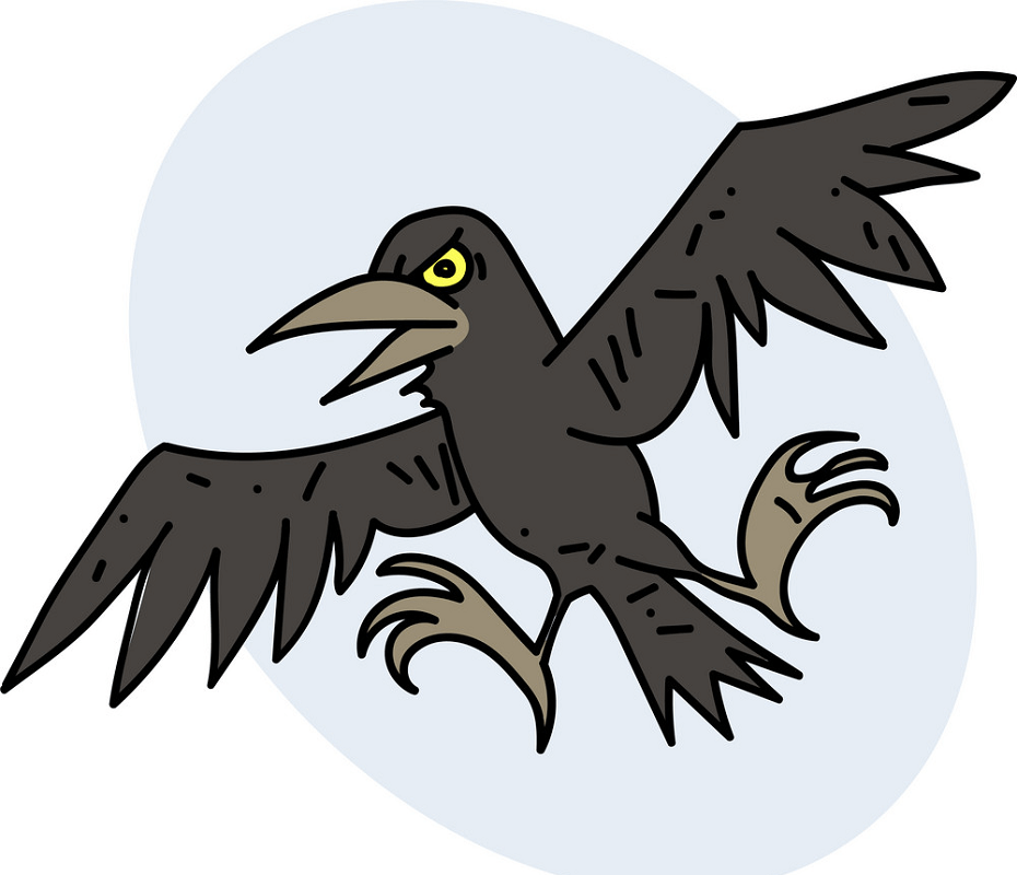 Spooky Crow clipart