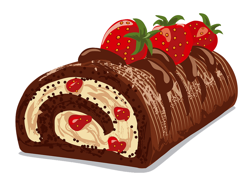 Strawberry Chocolate Cake clipart transparent