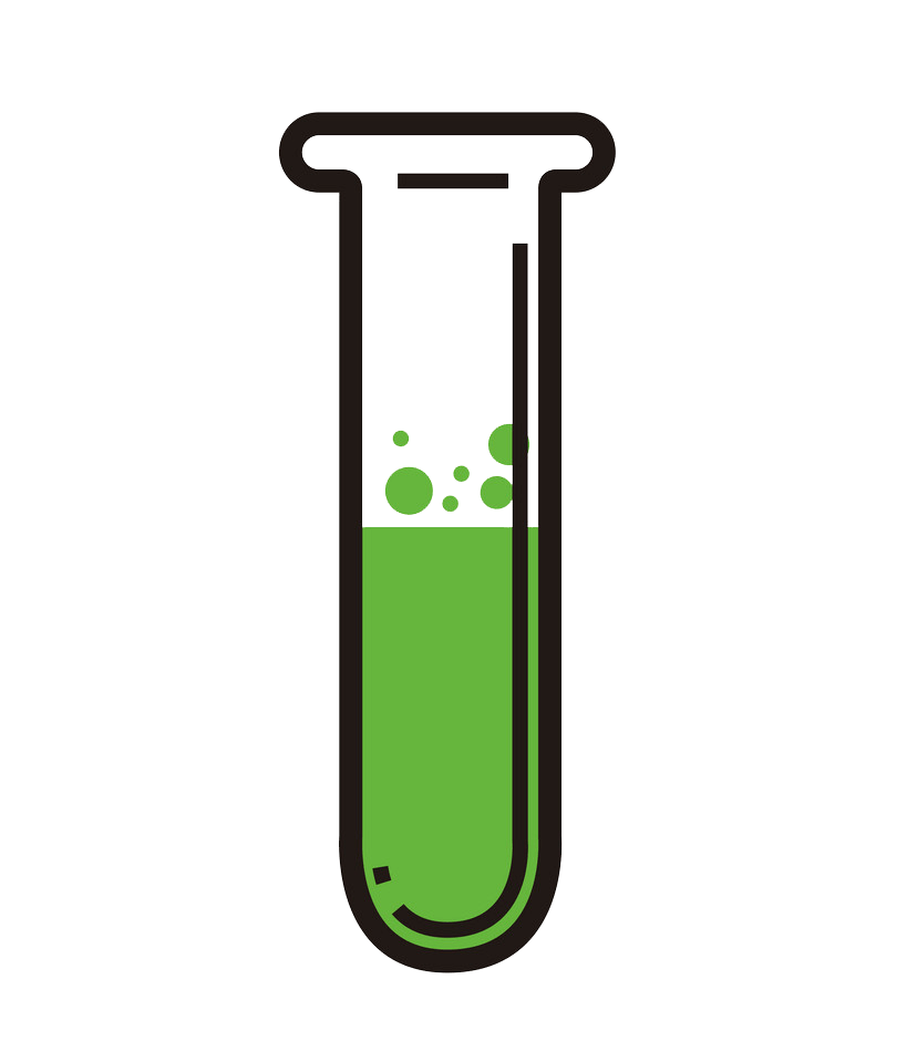 Test Tube with Green Liquid clipart transparent