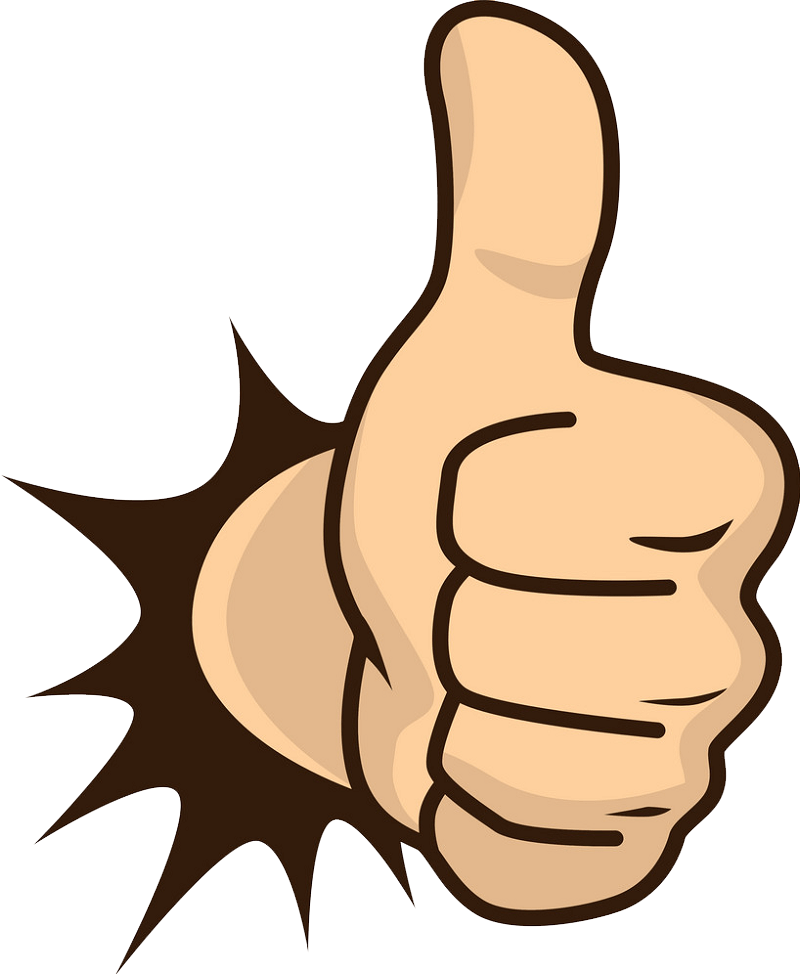 Thumbs Up Hand clipart transparent
