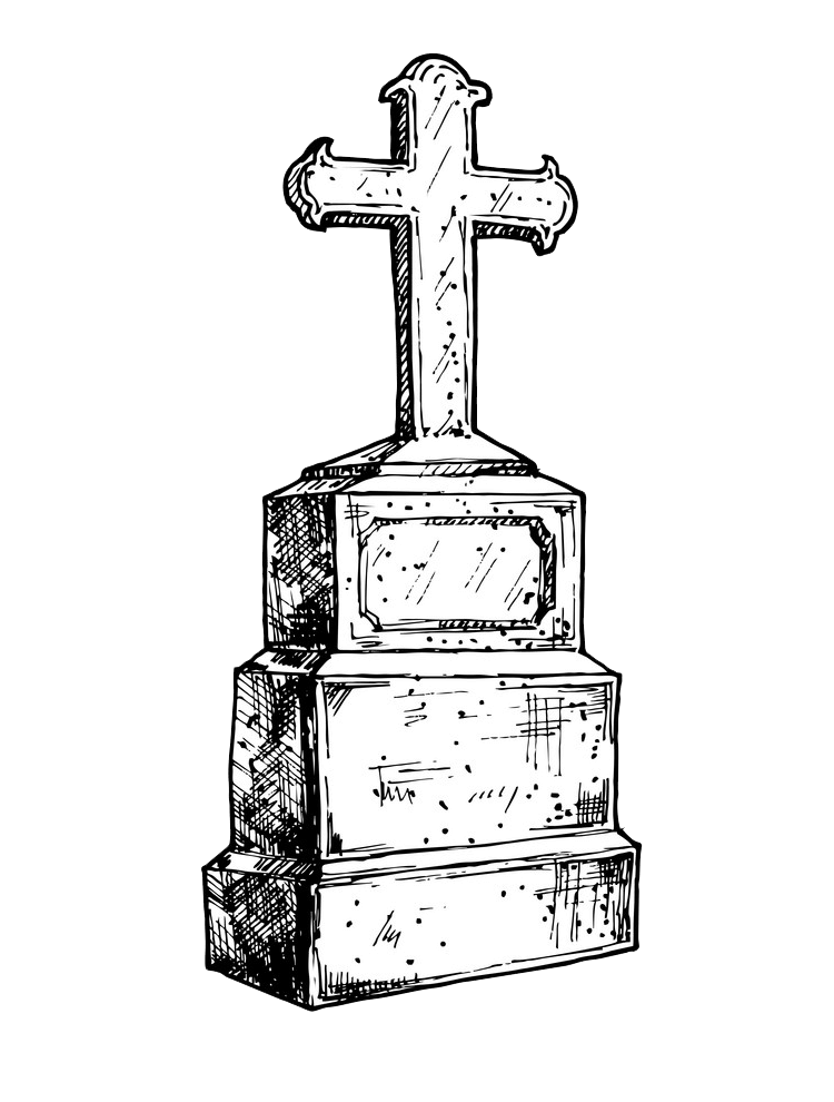 Tombstone clipart transparent 6